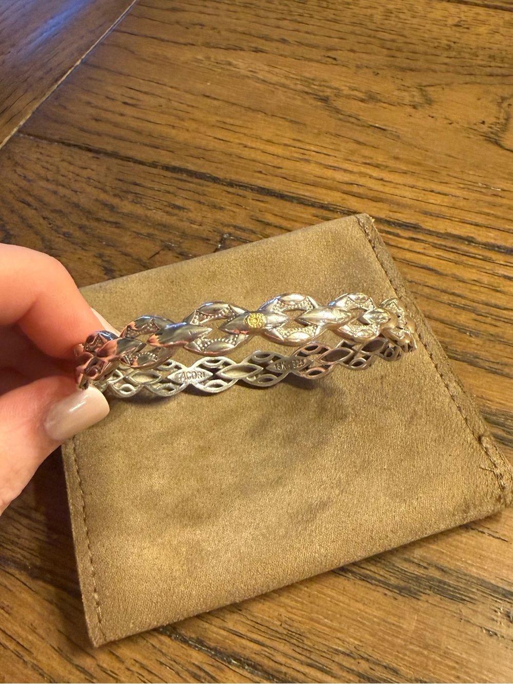 Tacori Tri-Tone Woven Link Bracelet in Silver, Gold, Rose Gold